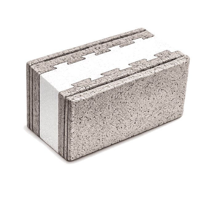 250 × 200 × 400 mm Insulated Block (60 mm EPS)